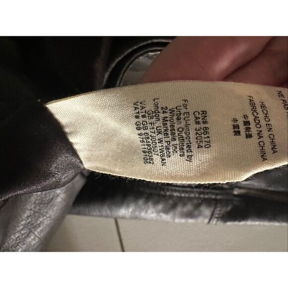 NWOT Free People We The Free Women's Black Vegan Leather Biker Moto Jacket Small - Picture 7 of 12